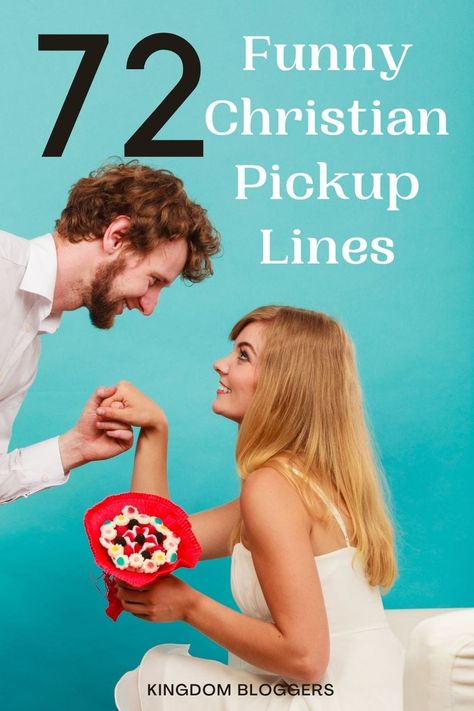 Use these funny Christian pickup lines the next time you are meeting someone new and hoping they'll go on a date with you! Cheesy Christian Pick Up Lines, Funny Christian Pick Up Lines, Bible Pick Up Lines, Christian Rizz Pick Up Lines, Christian Pickup Lines, Funny Pickup Lines, Christian Pick Up Lines, Kingdom Bloggers, Chat Up Line