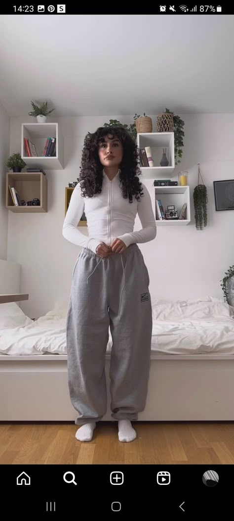 Female Sweatpants Outfit, Feminine Sweatpants Outfit, Sweatpants And Long Sleeve Outfit, Affordable Baggy Ankle-length Sweatpants, Baggy Long Sleeve Casual Sweats, Define Jacket With Sweatpants, Baggy Cargo Sweatpants With Ankle-length, Baggy Full-length Casual Sweatpants, Baggy Full-length Casual Joggers