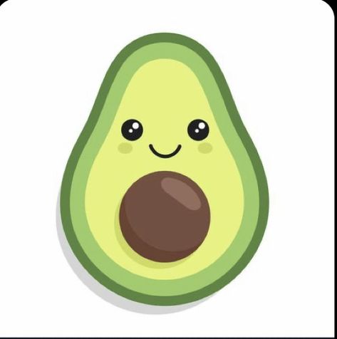 Çok tatlı avokado Cute Avocado, Cute Easy Drawings, Cute Stickers, Easy Drawings, A Smile, Cute Drawings, Adobe Illustrator, Avocado, Illustrator