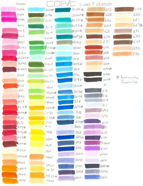 Copic Swatches, Copic Marker Color Chart, Copic Color Chart, Colors Of The World, Copic Pens, Copic Ciao, Copic Marker Art, Copic Art, Hex Color Palette