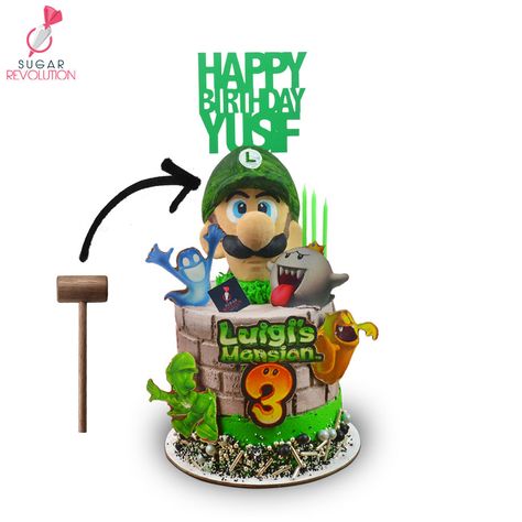 Luigi Mansion Cake, Luigi Cake, Chocolate Piñata, Luigis Mansion, Luigi Mansion, Mansion Party, Chocolate Pinata, Candy And Chocolate, Chocolate Pictures