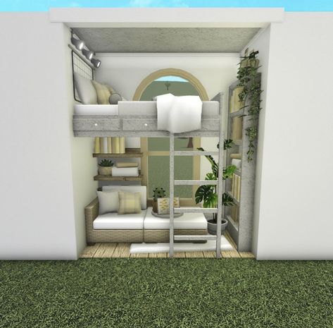 Simple Bedroom Layout, House Layouts 2 Story Mansion, Bloxburg Small Bedroom Ideas, Tiny House Layout Bloxburg, 3x3 Bedroom Ideas Bloxburg, Modern House Layouts 2 Story, Bloxburg Rooms Ideas, Bloxburg Mini House, Bloxburg Tiny House Layout