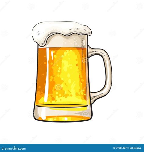 Big Mug of Cold Beer with Foam and Bubbles Stock Vector - Illustration of booze, cold: 79366127 Foam Illustration, Bubbles Illustration, Big Mug, Cold Foam, Cold Beer, Light Beer, Cold Drinks, Stock Illustration, Stock Vector