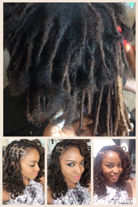 Permanent Loc Extensions by Nappturally U Loc Extensions Permanent, Extensions Black Women, Retwist Styles, Permanent Loc Extensions, Dreads Black Women, Loc Extensions Human Hair, Locs Extensions, Loc Retwist, Loc Ideas