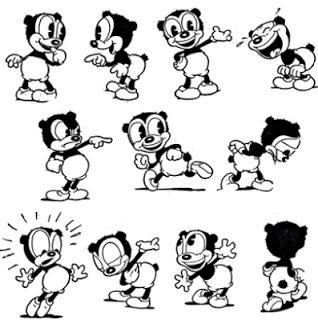 The ANIMATORIUM: Spaghetti Limbs, Bouncy Movements: The Age of Rubber Hose Rubber Hose Animation, 1930s Cartoons, Cartoon Drawing Tutorial, Cartoon Style Drawing, Oswald The Lucky Rabbit, Rubber Hose, Character Model Sheet, Lucky Rabbit, Model Sheet