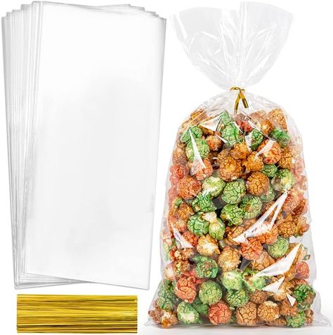 Amazon.com: Labeol 160pcs Clear Cellophane Bags 7X14 Treat Bags with Ties Goodie Bags Clear Gift Bags for Packaging Popcorn Party Favor Cookie Candy Bakery Plastic Gift Wrap : Health & Household Popcorn Party Favor, Popcorn Party Favors, Clear Gift Bags, Plastic Gift Wrap, Plastic Gift Bags, Popcorn Party, Bakery Supplies, Retail Bags, Halloween Candy Bags