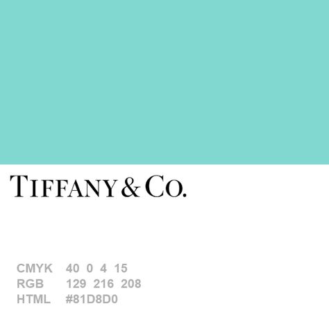 Tiffany Blue Pantone, Tiffany Green Color Palette, Tiffany Color Palette, Tiffany Blue Color Palette, Goals Infographic, Blue Cmyk, Pantone Cmyk, Turquoise Logo, Tiffany Color