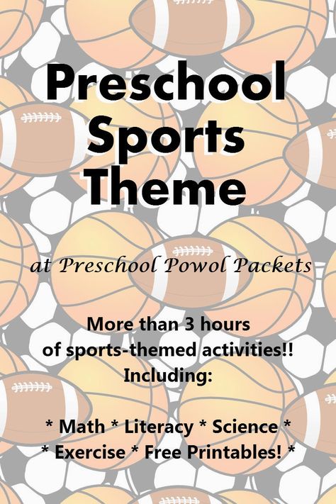 Sports Theme Preschool Lesson | Preschool Powol Packets Sport Themed Activities, Themed Practice Ideas Sports, Sports Theme Lesson Plan For Preschool, Sports Themed Steam Activities, Sports Prek Activities, Sports Theme Preschool, Preschool Sports Theme, Sports Lesson Plans, June Themes