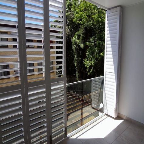 Deck Screening, Balcony Shutters, Balcony Pergola, Enclosed Deck, Balcony Blinds, Shutters With Curtains, Aluminium Shutters, Porch Privacy, Enclosed Balcony