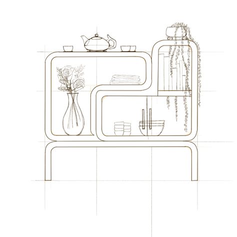 #sketch #sketching #procreate #procreateillustration #procreateartist Shelf Sketch, Sketching Procreate, Interior Design Drawings, Design Drawings, Shelf Design, Design Sketch, Designs To Draw, Product Design, Sketch