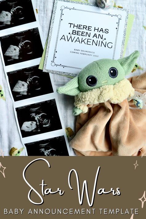 Star Wars Birth Announcement Ideas for Social Media Star Wars Birth Announcement, Baby Yoda Baby Shower Theme, Star Wars Baby Announcement, Star Wars Baby Shower Ideas, Star Wars Pregnancy Announcement, Star Wars Gender Reveal, Birth Announcement Ideas, Baby Announcement Ideas, Star Wars Baby Shower