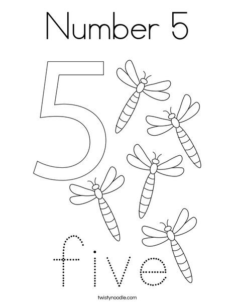 Number 5 Coloring Page - Twisty Noodle Number 5 Coloring Page, Number 5 Crafts For Toddlers, Number 5 Preschool Activities, Number 5 Worksheets For Preschool, Number 5 Craft, Number 5 Worksheet, Bath Candle, Preschool Numbers, Curriculum Preschool