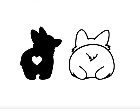 Show your love for corgis with this cute decal! Perfect for any dog mom or dad. #corgi #dogmom #dogdad #dog #pet #sticker . #Corgi_Butts #Oracal_Vinyl #Tinted_Glass #Dog_Stickers Corgi Line Drawing, Corgi Butts Drawing, Dog Mom Sticker, Custom Hard Hats, Bd Cake, Corgi Drawing, Corgi Butts, Oracal Vinyl, Custom Eyes