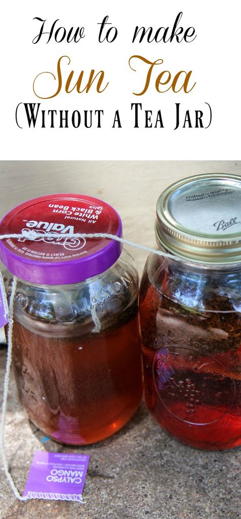 Love sun tea? You can make it in a few hours -- even without a sun tea jar! Sun Tea Recipes, Sun Tea Jar, Making Iced Tea, Healty Dinner, Brew Tea, Sun Tea, Summertime Drinks, Summer Drink Recipes, Refreshing Summer Drinks