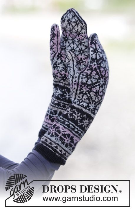 Magazine Drops, Norwegian Knitting, Knitted Mittens Pattern, The Mitten, Gloves Pattern, Mittens Pattern, Moon Flower, Fair Isle Knitting, Knit Mittens