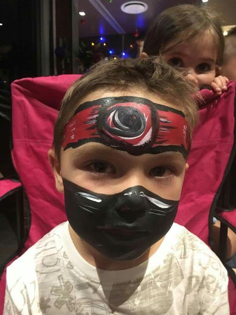 Ninja Face Painting, Painting Ideas, Face Paint, Carnival Face Paint, Carnival