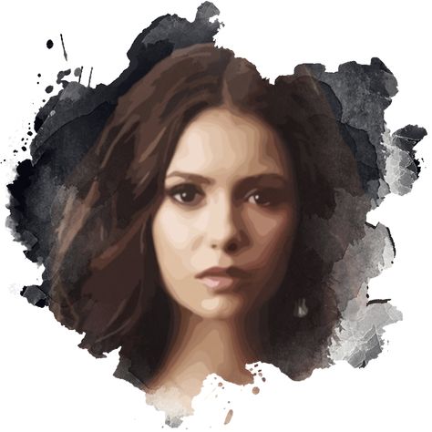 Watercolor image of Elena Gilbert, main female character from Vampire Diaries TV show played by Nina Dobrev Vampire Romances, Story Template, Vampire Diaries, Art Images, Web Design, Clip Art, Instagram Posts, Instagram