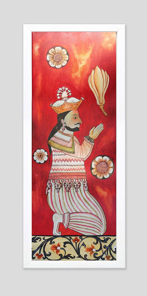 SRI LANKA KANDY ART on Behance Sri Lanka Art, Traditional Masks, Mother And Child Painting, Child Painting, Blossom Wallpaper, Rajasthani Art, Buddha Art Painting, Ancient Paintings, Batik Art