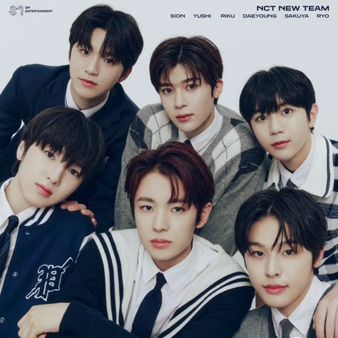 Nct New Team Group Photo, Nct Wish Group Photo, Team Icon, Wayv Xiaojun, Nct Dojaejung, J-pop Music, January 2023, Big Family, Neo Culture Technology