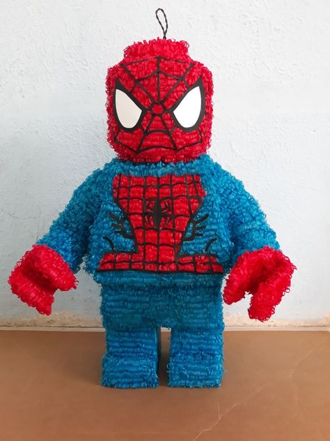 Spiderman Lego Birthday Party, Lego Spiderman Party, Lego Spiderman Birthday Party, Marvel Lego Birthday Party, Lego Pinata, Lego Avengers, Lego Spiderman, Lego Themed Party, Marvel Birthday Party