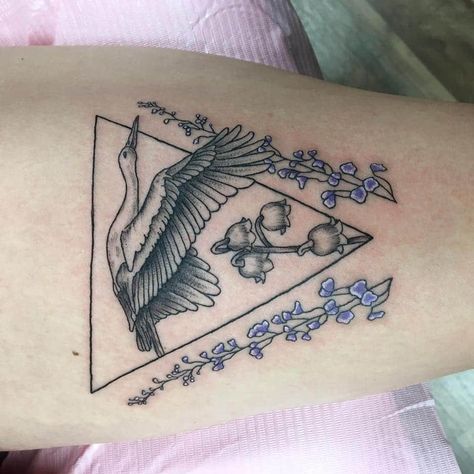 Surrogacy Tattoo, Stork Tattoo, Leg Tattoo, Leg Tattoos, Triangle Tattoo, Geometric Tattoo, Tatting, Tattoos, Quotes