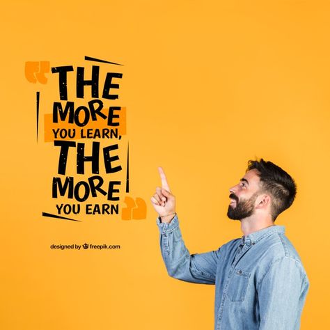 Young man pointing finger to a motivatio... | Free Psd #Freepik #freepsd #freetemplate #freeman #freequote #freeletter Quote Social Media Post, Man Pointing Finger, Man Pointing, Pointing Finger, Education Poster Design, Desain Editorial, Publicidad Creativa, Grafic Design, Social Media Design Inspiration