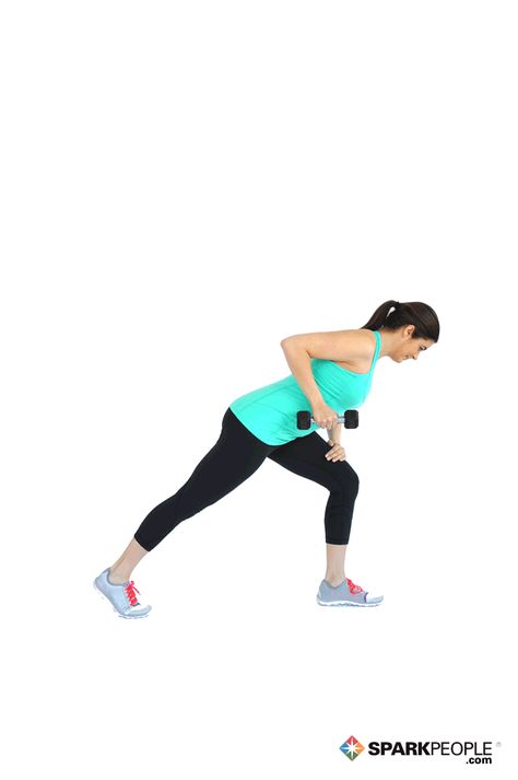 Dumbbell Triceps Kick Backs Exercise Demonstration via @SparkPeople Kick Workout, Kick Backs Exercise, Exercise Beginners, Exercises Arms, Countdown Workout, Exercise Dumbbell, Obese Workout, Exercise Moves, Dumbbell Workouts