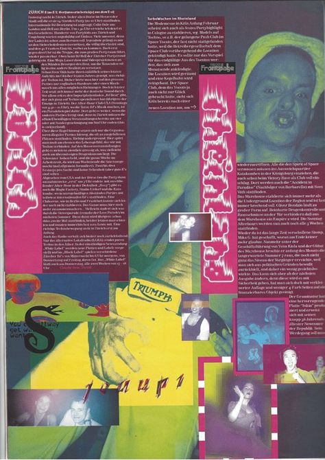 The 90s techno magazine that shaped German rave culture Letter Layout, Rave Art, Street Magazine, Graphic Design Magazine, Design Anthology, 잡지 레이아웃, Indie Magazine, Club Scene, Dazed Magazine