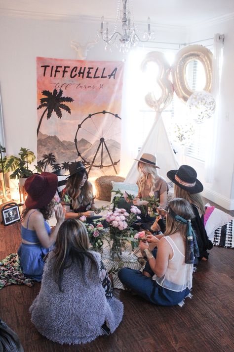 - How to Have a Coachella Themed Party— Tiffchella 2018 » Desi Graduation, Coachella Theme Party Outfits, Theme Party Outfit Ideas, Coachella Party Theme, Coachella Party Ideas, Coachella Theme Party, Coachella Theme, Coachella Birthday, Mean Girls Party