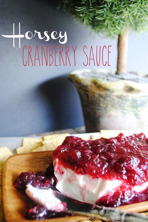 Horsey Cranberry Sauce | An easy holiday appetizer that can be made a day or two ahead of time. It has a fun zing to it that tastes fantastic!! Cream Cheese Appetizer, Holiday Appetizers Easy, Cranberry Cream Cheese, Holiday Appetizer, Cheese Appetizers, Holiday Appetizers, Cranberry Sauce, Holiday Cooking, Appetizers Easy