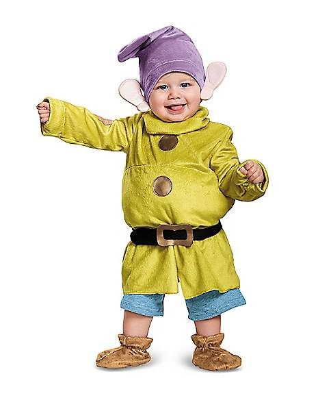 Baby Dopey Costume - Snow White - Spirithalloween.com Kostum Disney, Seven Dwarfs Costume, Diy Baby Halloween Costumes, Baby Snow White, Infant Costume, Kostum Halloween, Snow White Costume, Baby Kostüm, Baby In Snow