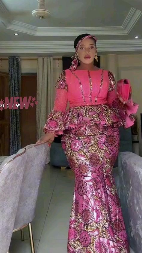 Classy Ankara Styles For Wedding, Wedding Ankara Styles For Ladies, Elegant Ankara Fabric Party Dress, Pink Ankara Dress Styles, Elegant Fitted Ankara Midi Dress, African Dress Patterns, Lace Dress Classy, Ankara Dress Designs, African Attire Dresses