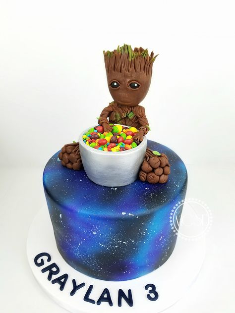 Baby Groot Guardians Of The Galaxy Cake Guardian Of The Galaxy Cake, Guardians Of The Galaxy Birthday Cake, Groot Birthday Cake, Baby Groot Cake, Groot Party, Groot Cake, Groot Birthday, Marvel Birthday Cake, Groot Guardians Of The Galaxy