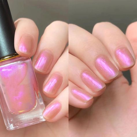 PRICES MAY VARY. Quick Dry Nail Polish Quick Dry Nail Polish Dazzle Dry Prima Ballerina, Glittery Nail Polish, Sheer Pink Nail Polish, Cool Nail Polish, Pink Shimmer Nails, Pink Holographic Nails, Quick Dry Nail Polish, Opi Nail Colors, Shimmer Nail Polish