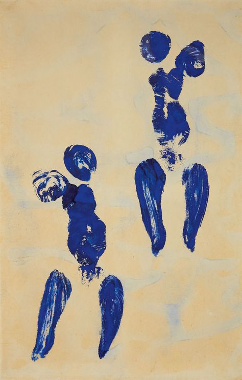 klein, yves untitled anthropometry ||| other ||| sotheby's l20020lotbgpy4en Yves Klein Blue, Antique Sculpture, Yves Klein, Famous Art, Diy Canvas, Painting Illustration, Art Plastique, Art Exhibition, Body Painting