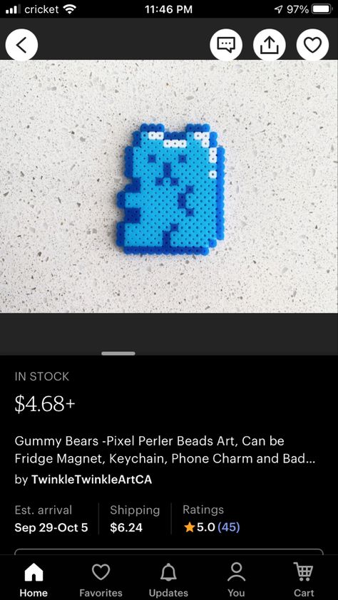 Perler Bead Care Bear, Gummy Bear Perler Beads, Ironing Beads, Stitch Stuff, Pixel Beads, Diy Perler Bead Crafts, Beads Designs, Fun Sleepover Ideas, Beads Ideas