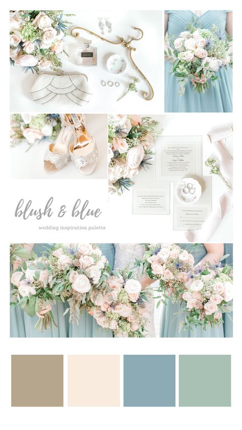 Sea Glass Wedding Colors Flowers, Blue And Neutral Wedding Color Palettes, Castle Wedding Color Palette, Castle Wedding Color Scheme, Destination Wedding Colours, Blue Pink Green Wedding Colors, Periwinkle Blue Wedding Colour Palettes, Seaglass Blue Wedding, Coastal Wedding Colors Colour Palettes