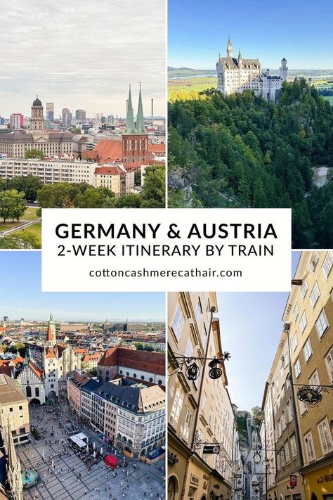 Planning a trip to Germany and Austria? I shared our full 2-week Germany and Austria itinerary by train! We visited four cities in Germany and one city in Austria (including Munich for Oktoberfest). Check out the best things to do, places to eat, and where to stay in each city. Austria Itinerary, Trip To Germany, Oktoberfest Germany, Museum Island, Cities In Germany, Frankfurt Germany, Visit Europe, Munich Germany, Planning A Trip