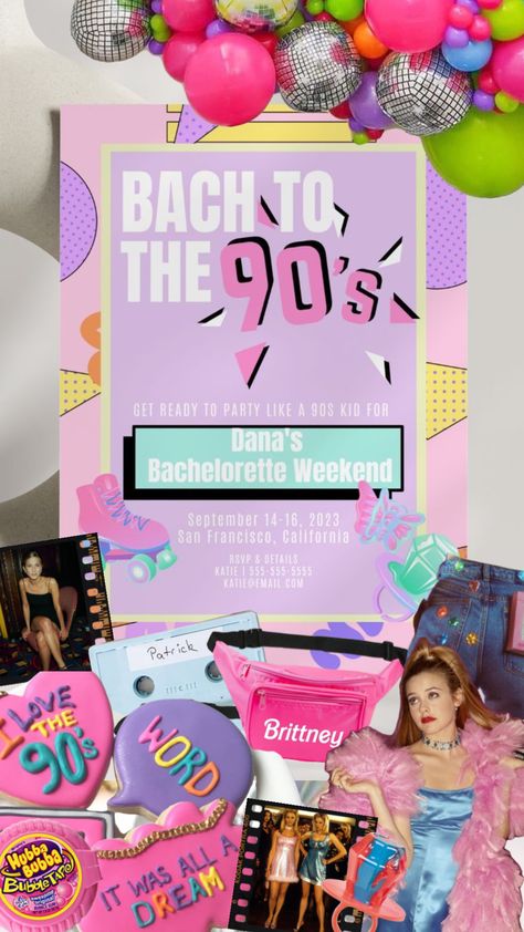 90s Bachelorette Party, 90s Bachelorette, Bachelorette Party Theme, Bachelorette Party Planner, Hens Party Themes, Charleston Bachelorette, Bachelorette Tumblers, 90s Theme Party, Bachelorette Party Weekend