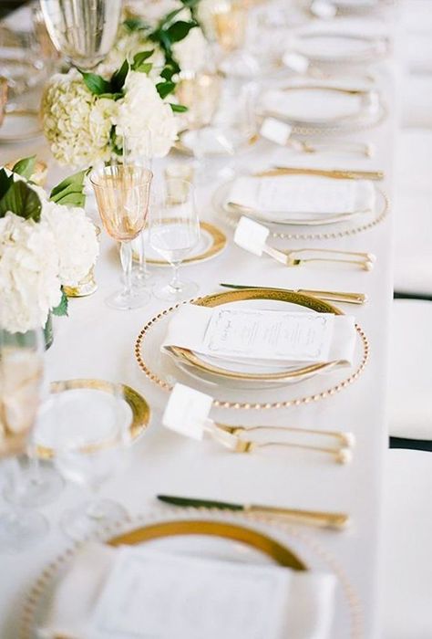 30 Most Luxury Gold Wedding Decorations ❤ gold wedding decorations seating place Theo Milo Photography #weddingforward #wedding #bride Bridal Party Groomsmen, Elegant Wedding Themes, Gold Wedding Inspiration, Tafel Decor, Gold Wedding Theme, Elegant Wedding Reception, Gold Color Palettes, Gold Wedding Decorations, Wedding Place Settings