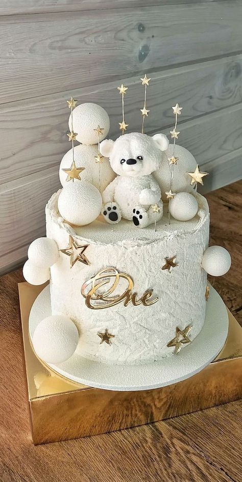 All White First Birthday Party, First Birthday Cake Boy Simple, 1st Birthday Cake For Boy, Cake Designs Birthday Kids Boy, White First Birthday Cake, First Birthday Cake Girl, First Birthday Cake Boy, Child Birthday Cake, White Birthday Cake