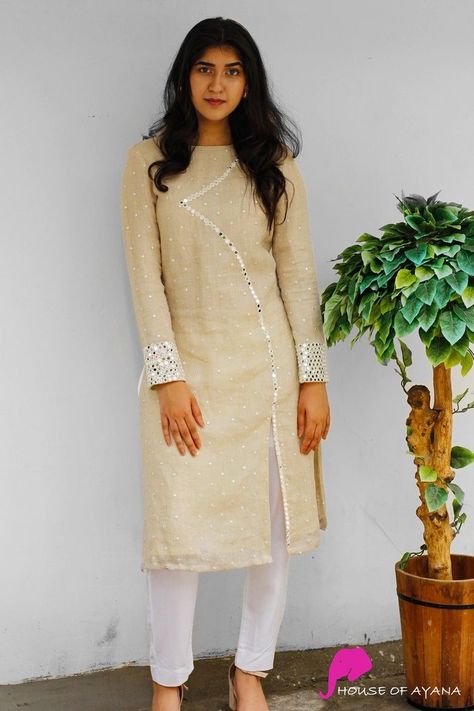 Silk Straight Kurti Designs, Fency Straight Kurti, Kurti Designs Latest Fashion With Pant, Straight Kurti Designs Cotton, Kurti Ideas Style Patterns, Trending Kurtis, Straight Kurti Designs, Cotton Straight Pants, House Of Ayana