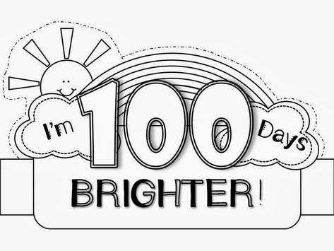 100th Day Hat FREEBIE! :) 100 Días De Clases, 100th Day Of School Crafts, 100s Day, Kindergarten February, 100 Days Brighter, 100 Day Of School Project, Teaching Holidays, 100 Day Celebration, School Coloring Pages