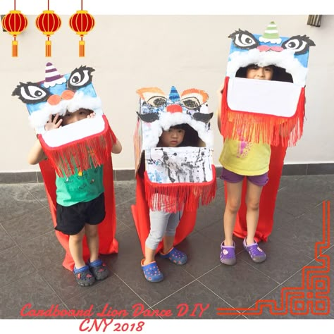 Lion Dance Craft, Chinese New Year Activity For Kids, Lunar New Year For Kids, Lunar New Year Activities For Kids, Chinese New Year Crafts For Toddlers, Chinese New Year Activities For Kids, Lunar New Year Crafts For Kids, Diy Chinese Dragon, Chinese New Year Dragon Dance