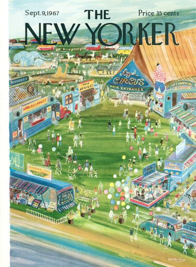 Anatol Kovarsky : Cover art for The New Yorker 2221 - 9 September 1967 New Yorker September, New Yorker Cover, The New Yorker Magazine, Vintage Cover, New Yorker Magazine, New Yorker Covers, 9 September, Journal Vintage, Circus Theme