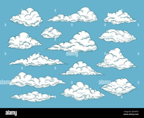 Cloud Background Drawing, Clouds Doodle, Cloud Outline, Cloud Background, Planet Drawing, Cloud Illustration, Cloud Lights, Background Drawing, Cloud Drawing