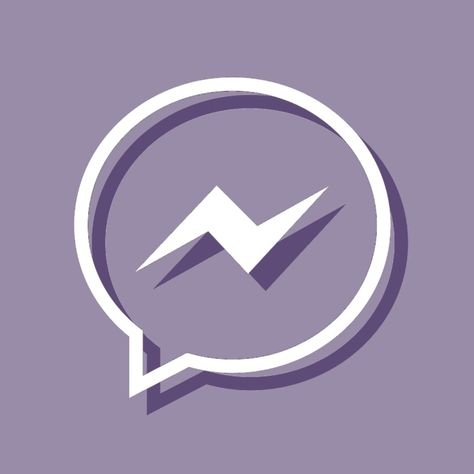 Aesthetic Messenger Icon, Messenger Purple, Messenger Icon, Iphone Widgets, Purple Icon, Ios Icon, Messenger Logo, App Icon Design, Pastel Purple