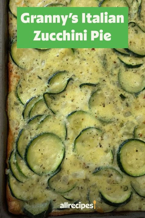 Zucchini Onion Pie Recipe, Zucchini Pie Recipes, Cheesy Casserole Recipes, Italian Zucchini, Crescent Roll Crust, Zucchini Pie, Onion Pie, Chicken Tetrazzini, Zucchini Casserole