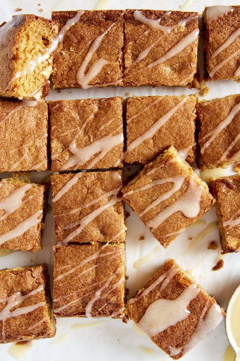 Delish Maple Butter Blondies, 2023 Desserts, Krispie Treats Christmas, Caramel Apple Cheesecake Bars, Thanksgiving 2023, Maple Butter, Pecan Pie Bars, Blondies Recipe, Fall Dessert Recipes