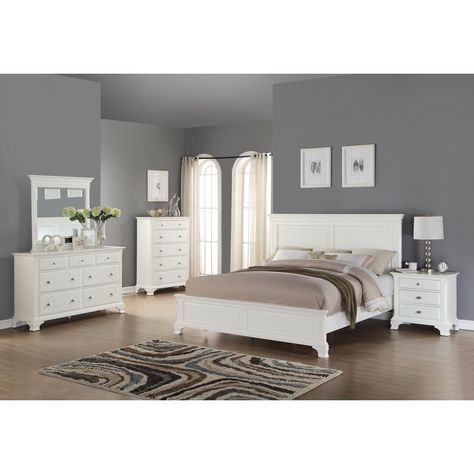 White Wood Bedroom Furniture, Idea Bilik Tidur, Wood Bedroom Furniture Sets, Peacock Bedroom, Pintura Interior, 2020 Bedroom, Reka Bentuk Bilik Tidur, House Upgrades, 5 Piece Bedroom Set